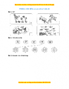Bài tập cuối tuần Toán lớp 1 Tuần 2 Kết nối tri thức (có lời giải)