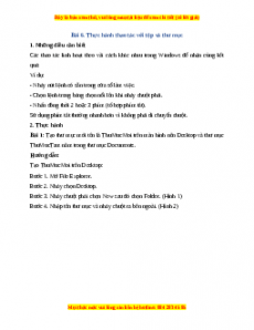 Lý thuyết Bài 6: Thực hành thao tác với tệp và thư mục