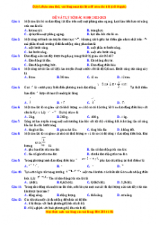 Đề thi thử Vật lí Sở Vắc Ninh - Đề 1 năm 2023