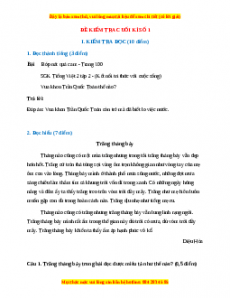 Đề thi cuối kì 2 Tiếng Việt lớp 2 Kết nối tri thức (Đề 1)