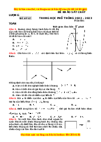 Đề thi thử THPT Quốc Gia môn Toán có đáp án (đề 7 ) - thầy Huỳnh Đức Kháng
