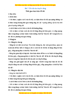 Giáo án Vật lí 7 Cánh diều (năm 2024) | Giáo án Khoa học tự nhiên 7 mới, chuẩn nhất