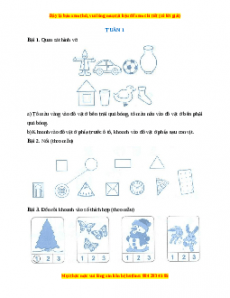Bài tập cuối tuần Toán lớp 1 Tuần 1 Cánh diều (có lời giải)