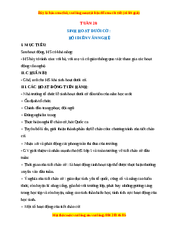 Giáo án HĐTN  1 Cánh diều Tuần 26