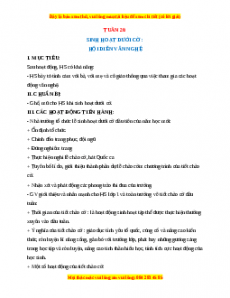 Giáo án HĐTN  1 Cánh diều Tuần 26