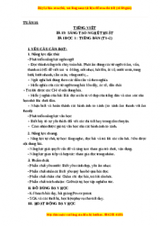 Giáo án Tiếng đàn (T1+2)Tiếng việt 3 Cánh diều