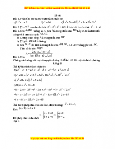 Đề thi giữa kì 1 Toán 8 năm 2023 - Đề 46