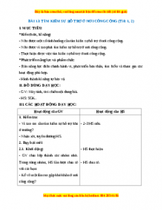 Giáo án Tìm kiếm sự hỗ trợ ở nơi công cộng Đạo đức 2 Kết nối tri thức