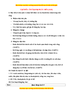 Giáo án Âm nhạc  1 Chân trời sáng tạo Âm thanh ngày mới
