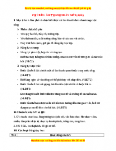Giáo án Âm nhạc  1 Chân trời sáng tạo Âm thanh ngày mới