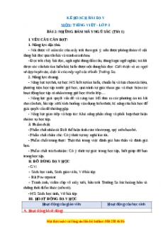 Giáo án Những đám mây ngũ sắc (Tiết 1) Tiếng việt 3 Chân trời sáng tạo