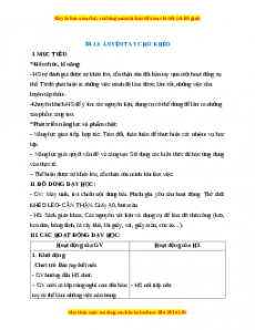 Giáo án Luyện tay cho khéo Hoạt động trải nghiệm 2 Kết nối tri thức