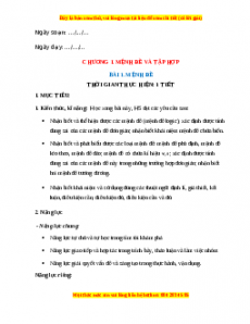 Giáo án Mệnh đề Toán 10 Chân trời sáng tạo