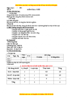 Giáo án Hóa học 12 học kì 2 Tiết 51: Kiểm tra 1 tiết