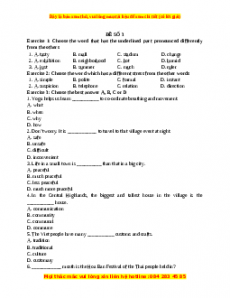 Đề thi Tiếng anh 8 giữa kì 1 năm 2023 - Đề 3