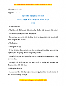 Giáo án Bài 1: Các tư thế đứng nghiêm, đứng nghỉ Giáo dục thể chất lớp 1 Kết nối tri thức