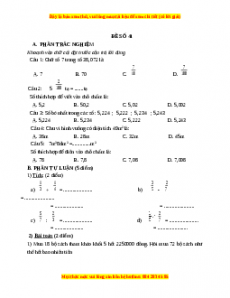 Bộ đề thi Toán 5 học kì 1 năm 2022 - 2023 - Đề 41