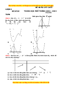 Đề thi thử THPT Quốc Gia môn Toán có đáp án (đề 9 ) - thầy Huỳnh Đức Kháng