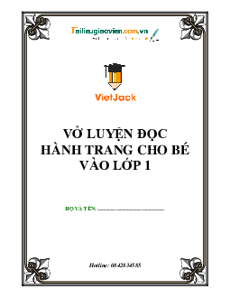 Vở luyện đọc Hành trang cho bé vào lớp 1