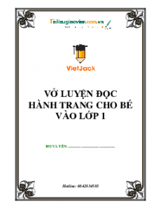 Vở luyện đọc Hành trang cho bé vào lớp 1