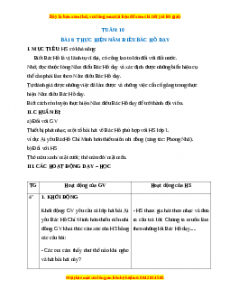 Giáo án HĐTN lớp 1 Tuần 10