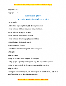 Giáo án Tập hợp các số hữu tỉ Toán 7 Cánh diều