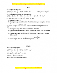 Đề thi giữa kì 1 Toán 8 năm 2023 - Đề 53