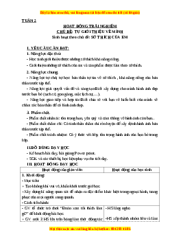 Giáo án Tuần 2: Sở thích của em Hoạt động trải nghiệm 3 Kết nối tri thức