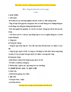 Giáo án Tin học 7 Cánh diều Chủ đề D Bài 2: Ứng xử tránh rủi ro trên mạng