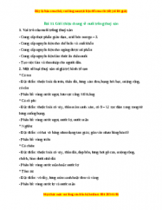 Lý thuyết Công nghệ 7 Cánh diều Bài 11: Giới thiệu chung về nuôi trồng thuỷ sản