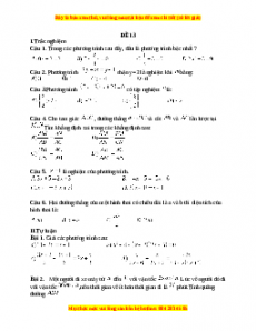 Đề thi giữa kì 2 Toán 8 năm 2023 - Đề 13