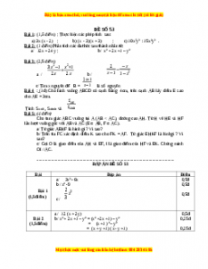 Đề thi cuối học kì 1 Toán 8 năm 2022 - 2023 - Đề 53