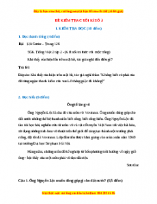 Đề thi cuối kì 2 Tiếng Việt lớp 2 Kết nối tri thức (Đề 3)