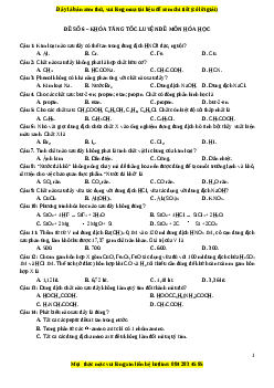 Bộ 13 đề thi thử THPT QG chuẩn môn Hóa học năm 2023 - GV Lê Đăng Khương có đáp án( Đề 6)
