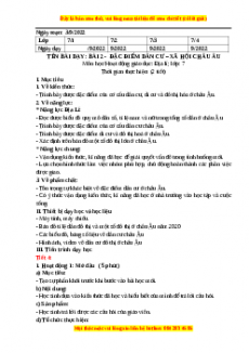 Giáo án Bài 2 Địa lí 7 Chân trời sáng tạo (2024): Đặc diểm dân cư - xã hội Châu Âu
