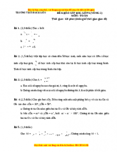 Đề thi chọn HSG cấp Trường môn Toán 6 năm 2022 - 2023 - THCS Bạch Liêu có đáp án