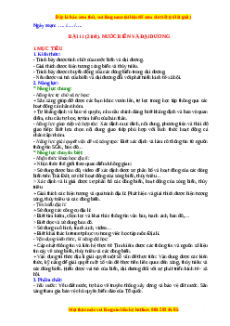 Giáo án Bài 11 Địa lí 10 Cánh Diều (2024): Nước biển và đại dương