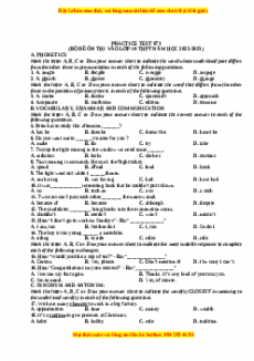 Đề luyện thi vào 10 môn Tiếng anh năm 2023 có đáp án (Đề 73)