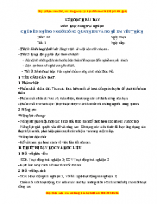 Giáo án HĐTN 3 Tuần 33 Chân trời sáng tạo: Những người sống quanh em và nghề em yêu thích