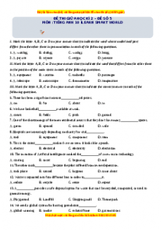 Đề thi giữa kì 2 Tiếng Anh 10 ilearn smart world (Đề 5)
