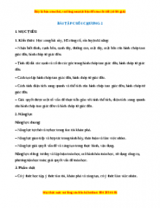 Giáo án Bài tập cuối chương 2 Toán 8 Chân trời sáng tạo