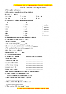 Bài tập Unit 13: ACTIVITIES AND THE SEASONS - Giáo viên Mai Lan Hương đầy đủ đáp án