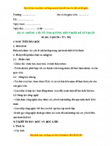 Giáo án Công nghệ 10 Thiết kế Bài 19 (Kết nối tri thức): Những yếu tố ảnh hưởng đến thiết kế kĩ thuật