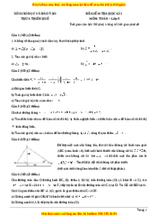 Đề thi học kì Toán 9 năm 2023 Sở GD và ĐT Thừa Thiên Huế