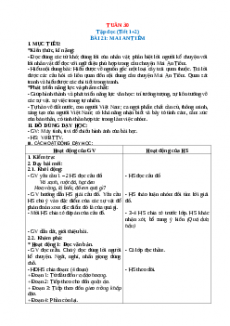 Giáo án Tuần 30 Tiếng việt 2 Kết nối tri thức