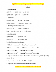 Đề thi Toán lớp 4 cuối kì 1 năm 2022 - 2023 (Đề 25)