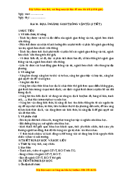 Giáo án Bài 34 Địa lí 10 Kết nối tri thức (2024): Địa lí ngành giao thông vận tải