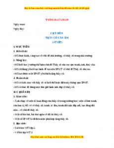 Giáo án Thầy cô của em Mĩ thuật 2 Kết nối tri thức