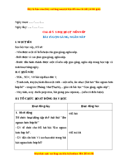Giáo án Bài 15 Đạo đức 1 Kết nối tri thức: Gọn gàng, ngăn nắp