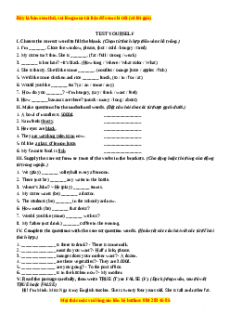 Bài tập TEST YOURSELF 4 - Giáo viên Mai Lan Hương đầy đủ đáp án